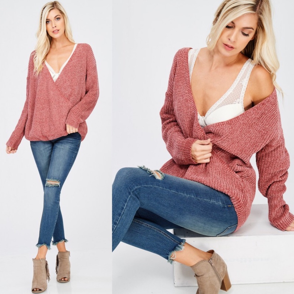 NITDA Chenille Sweater - MARSALA - Picture 1 of 3